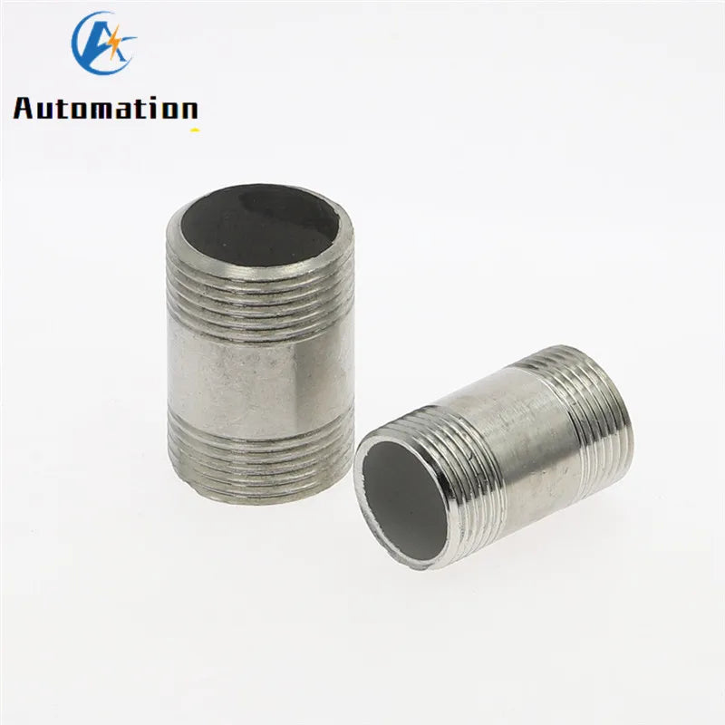 Water connection 1/4" 3/8" 1/2" 3/4" 1" 1-1/4" 1-1/2" Male X Male Threaded Pipe Fittings Stainless Steel SS304 Connector Adapter