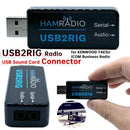USB2RIG Radio Sound Adapter Support PTT with VOX Control USB Sound Card Connector Adapter TTL/232 Level for KENWOOD YAESU ICOM