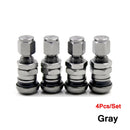 TQQTQQ 4Pcs/Set Car Truck Motorcycle Valve Short Stems Metal Bolt Tire Valve Stem Kit with Dust Cap Car Accessories
