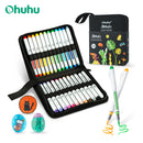 Ohuhu Nahuku Direct-Ink Acrylic Paint Markers | Flexible Brush Tip, High Opacity & Lightfast Set