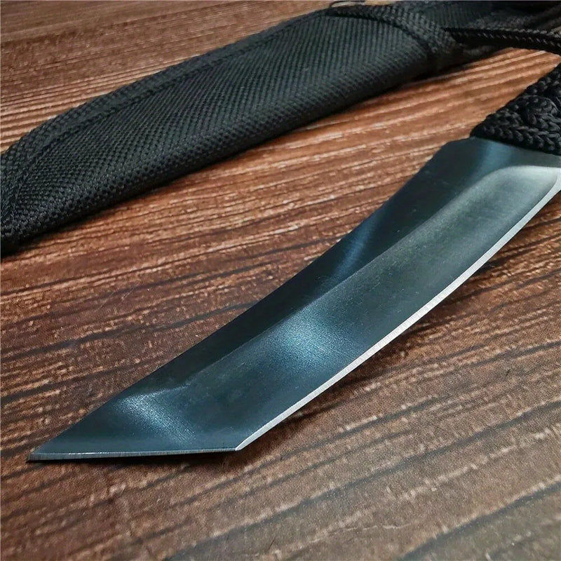 EDC Stainless Steel Outdoor Pocket Knife With Scabbard Sharp Camping Cutting Knife For Hiking Self Defense Survival Knife