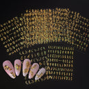 The Gilded Leaf | 12-Piece 3D Metallic Leaf Nail Sticker Set