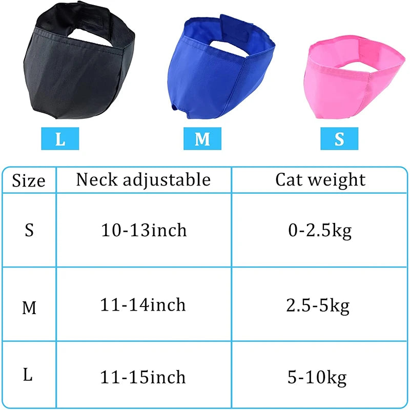 Cat Anti-Bite Muzzles Breathable Nylon Protective Hood Cats Bathing Grooming Anti-scratch Face Mask Groomer Helpers Pet Supplies