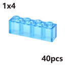 MOC Transparent Thick Building Blocks 1x1 1x2 2x2 2x4 Dots Clear Brick Figures Educational Creative Toy for Kid Compatible Brand