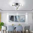 Vintage Industrial Ceiling Lamp for Living Room and Bedroom,Modern Sputnik Lamps 6 Lights,E27 Base for Kitchen (Without Bulb)