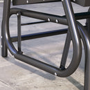 Outdoor Glider with Comfort Curved Armrests and Steel Frame, Blue