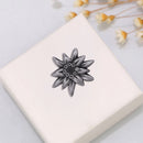 Retro edelweiss brooch. According to tradition, giving this flower to a loved one is a loyal commitment