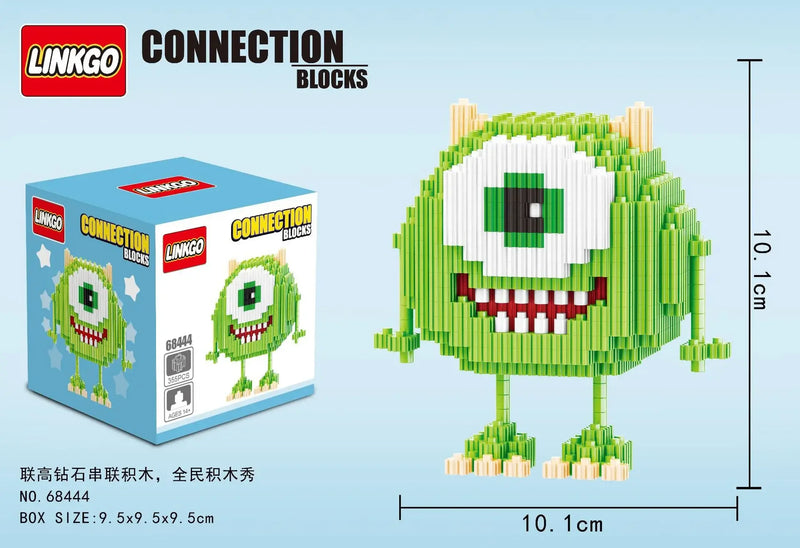 Linkgo Connection Building Blocks Monster University James Mike Model Anime Mini Brick Figure Toy For Christmas Gift