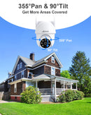 ANRAN 5MP Wired Security Camera 2.4G&5G Wifi Camera 24/7 Record Home Security Protection IP66,Compatible Alexa,Auto Tracking