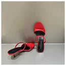 2025 Women's Summer New Fashion Square Toe Simple Solid Color Slippers Outdoor Peep Toe Casual Banquet Party Women Sandals Mujer