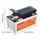 SucceBuy Air Hydraulic Pump 10,000 PSI 1/2 Gal Reservoir Foot Actuated Air Treadle for Auto Body Frame Machines and Pulling Post