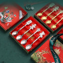 4pcs Christmas Decorations for Home 2023 Christmas Table Decor Stainless Coffee Spoons Xmas Gifts New Year 2024 Navidad Natal