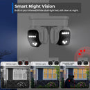 8MP HD Dual Camera Wifi 10X Digital Zoom AI Human Detection Audio PTZ IP Camera Color Night Vision CCTV Surveillance Outdoor