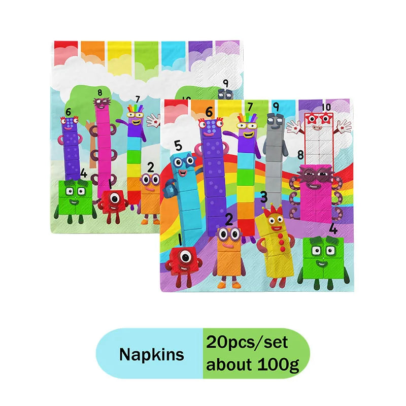 Disney number building blocks cartoon animation table decoration father's day graduacion party stickers decoration anniversaire