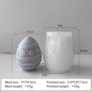 3D Easter Embossment Egg Silicone Candle Mold Egg Aroma Wax Plaster Ornaments Handmade Soap Mould