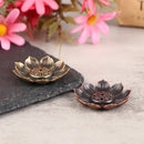 Buddhism Lotus Line Incense Holder Plate Alloy Incense Burner Temples Yoga Studios Home Decoration