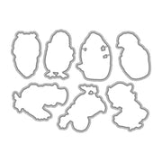 Mangocraft Happy Easter Eggs And Chicken Cutting Dies Clear Stamp DIY Scrapbooking Metal Dies Silicone Stamp For Cards Albums