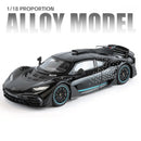 1:18 Benzs One Alloy Sports Car Model Diecasts Metal Concept Racing Vehicles Car Model Sound and Light Simulation Kids Toys Gift