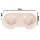 Double Bowl Cat Food Bowl Water And Food Integrated Pet Cat Food Bowl Plastic Feeding Bowl Non-slip Suitable For Cats And Dogs