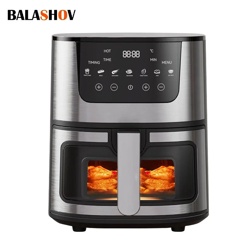 1250W Oil Free Air Fryer Oven LED Touch Panel Air Fryer Air Fryer Toaster Oven Combo with Presets Roast, Bake, Broil and Air Fry