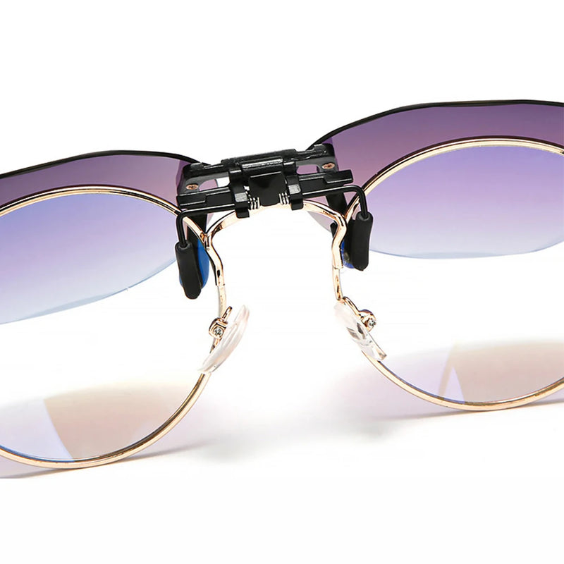 Women Sunglasses Clip-on Polarized Optical Glasses Clip Diamond Cut Mirror Eyeglasses Anti-UV Driving Sunglasses 2023 Trendy