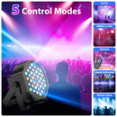U'King 4PCS 36 LED Par Light with Bag DMX512 RGB LED Stage Flat Par Light Sound Activated Effect for DJ Party Disco Stage Light