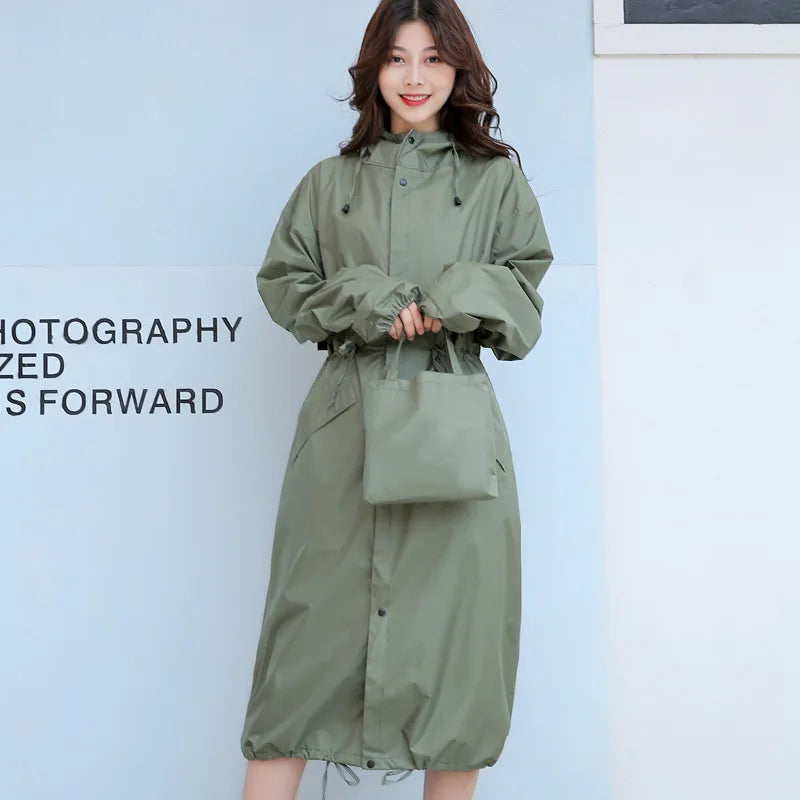 Adult raincoat female fashion hiking long increase waterproof windbreaker light body poncho male Japanese and Korean version