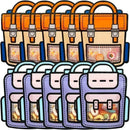 Cute Cartoon Sealed Bags Schoolbag Cats Candy Snack Plastic Packaging Bag Self-lock Zipper Birthday Festival Party Kids Gift Bag