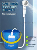 Hot Sell Portable Outdoor Shower Set with Hose Rechargeable Camping Shower Pump Electric