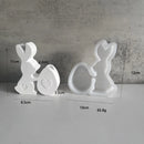 Diy Rabbit Candlestick Silicone Mold Easter Bunny Aroma Candle Holder Mold Plaster Drip Ornament Mold For Home Decor Easter Gift