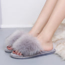 Winter New House Women Furry Slippers Warm Faux Fur Flat Bedroom Ladies Shoes Slip-on Indoor Slides Women Fur Slippers