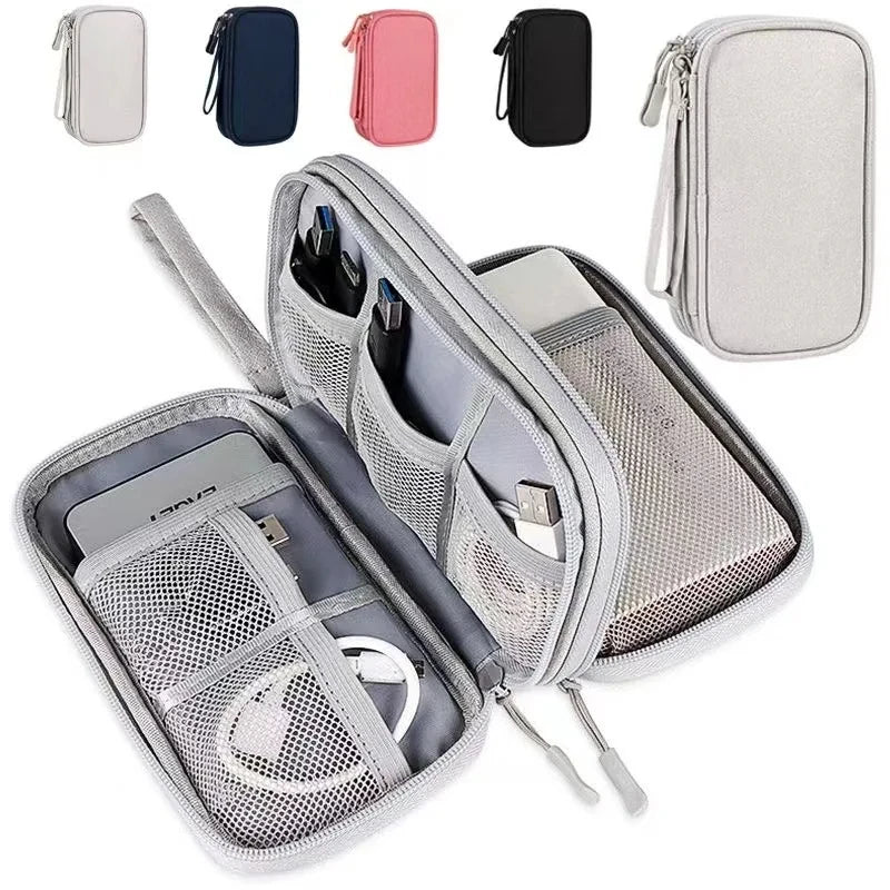 Travel Cable Bag Portable Digital Storage Pouch Charger Data Cable USB Bag Organizer Waterproof Electronic Accessory Storage Bag