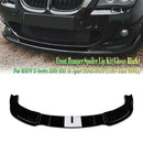 For BMW 5 Series E60 E61 M Sport 2005-2010 Front Bumper Spoiler Lip Carbon Fiber Look/Gloss Black Lower Splitter Body Protector