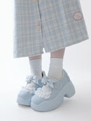 Spring Rilei Gururu Original Sweet Girl Single Shoes Shallow Mouth Spring/summer Lolita Girl Lace Bow Sports Shoes
