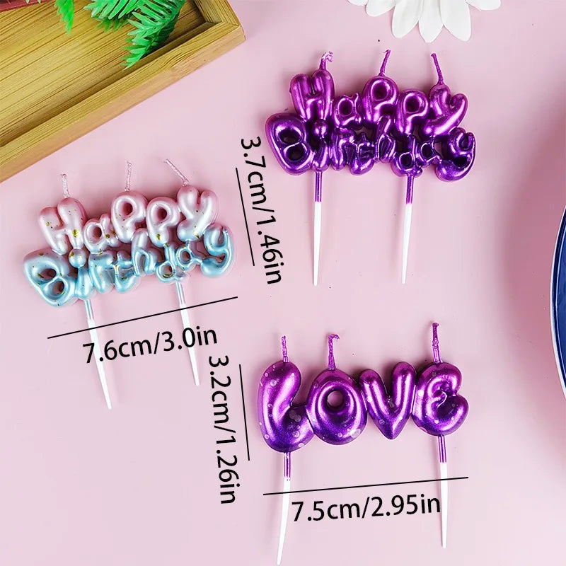 Happy Birthday Cake Decoration Happy Birthday Letter Candle Love Creative Birthday Cake Decoration