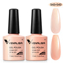 2pcs*7.5ml VENALISA Nail Gel Polish Glitter Gel Lacquer Base Nowipe Top Nail Art Salon Soak off Organic UV LED Nail Gel Varnish