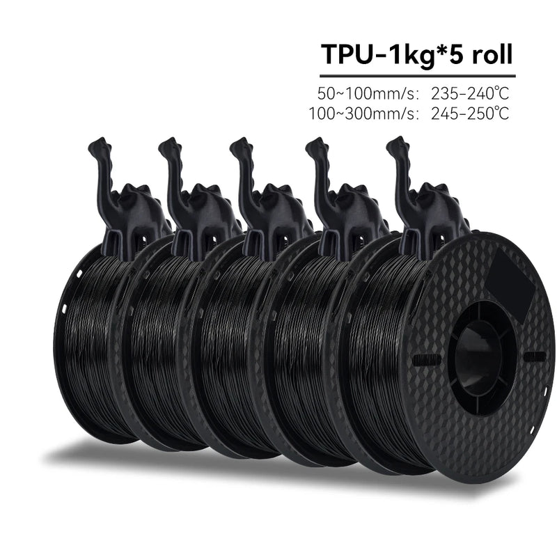 KEEPANG PLA/HS-PLA/PETG/Silk PLA 3D Printer Filament 1.75mm Mix Color 5Rolls High Speed PLA Printinng Material for Bambu Lab