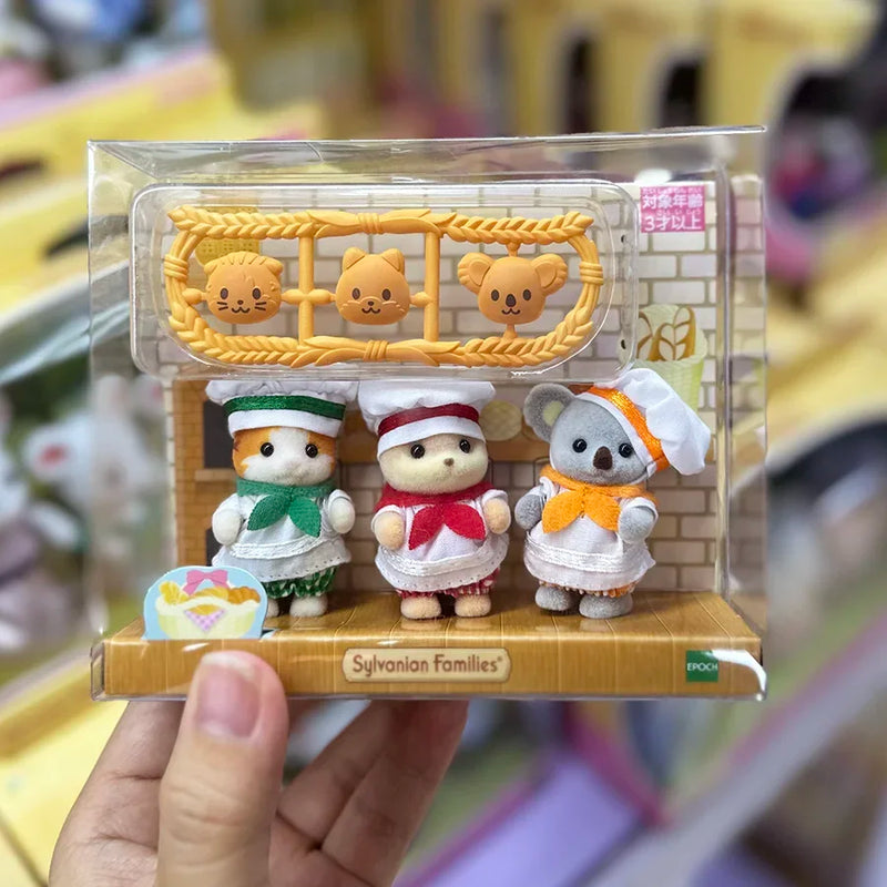 A Set Sylvanian Families Anime Girl Figures Baby Raincoat Easter Fruit Kawaii Cute Room Decoration Christmas Gift For Kid Toys