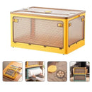 Foldable Storage Box Transparent Large Capacity Organizer with Wheels for Wardrobe Clothes Toys Books Sundries Home Storage Box