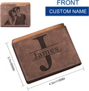 Men's Engraved Photo Wallets Custom Picture & Text Wallet Personalized Birthday Christmas Father's Day Gifts for Him Husband