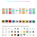 Mini Pocket Printer 5 Rolls Of Self-Adhesive Paper Portable Thermal Printer For Printer Suitable For Home Office Study And Work