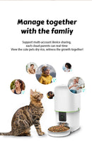 Tuya Smart Automatic Pet Feeder 5G WiFi 4L Cat Food Dispenser with 1080P Camera Two-Way Audio Smart Feeding Plan for Cats Dogs