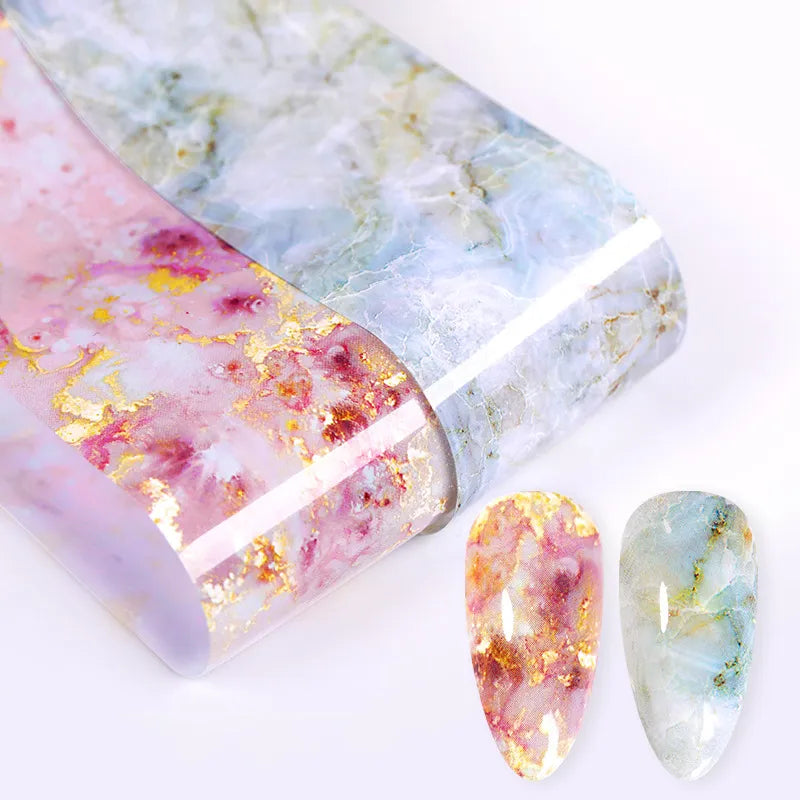 Nail Sticker Marble Pattern Nail Foil Nail Art Transfer Decals Slider Nail Water Decal Design Accessories Manicures Decorations
