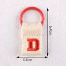 1Pc Aesthetic Initial Embroidery Alphabet Keychains Fabric DIY 26 Letters Unique Keyring Charms For Pouch Bags Accessories Gift