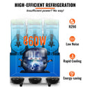 VEVOR 36L 3 Tanks Electric Slushy Granizing Machine Juice Dispenser Cold Drinks Maker Stainless Steel for Soda Cola Commercial