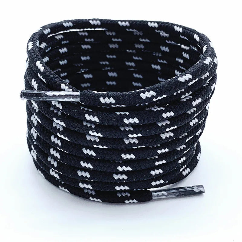 5MM Round Shoelaces Flower Dots Solid Laces Polyester Shoelaces Matching Sports Shoes Tooling Martin Boots Hiking Shoelaces