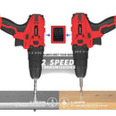 DayPlus 21V Cordless Power Drill, 3/8" Handheld Screwdriver Drill Set with 25+1 Torque Setting,1.5AH Li-ion Battery&Fast Charger