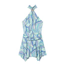 Women Summer Chic Printed Halter Mini Dress KONDALA 2026 Trendy Holiday Elegant Backless Slim Dress Female Beach Party Dresses