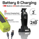 BRDCLIP Professional Electric Hair Trimmer BRD 107 Hair Clipper for Man 8000RPM with Base 2000mAh Barber Shop Carving Machine