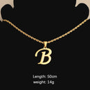 Initial Necklace for Men Women Boys Girls, 18K Gold Plated 26 Letters Pendant Necklace, Personalized Jewelry Father's Day Gifts